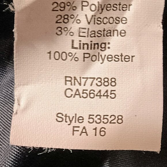 EUC: J.Crew Sze 8 Navy Blue Stretch Wool Blend Lined Skimmer Dress Pants - Picture 4 of 8